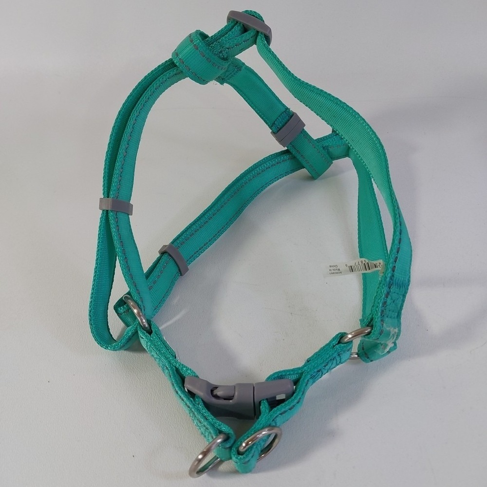 GOOD2GO Turquo Adjustable Reflective‎ Dog Harness Large 23"-38" X 1"